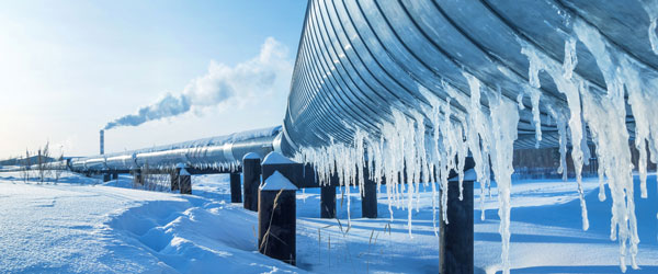 Frozen Siberian Oil Pipeline